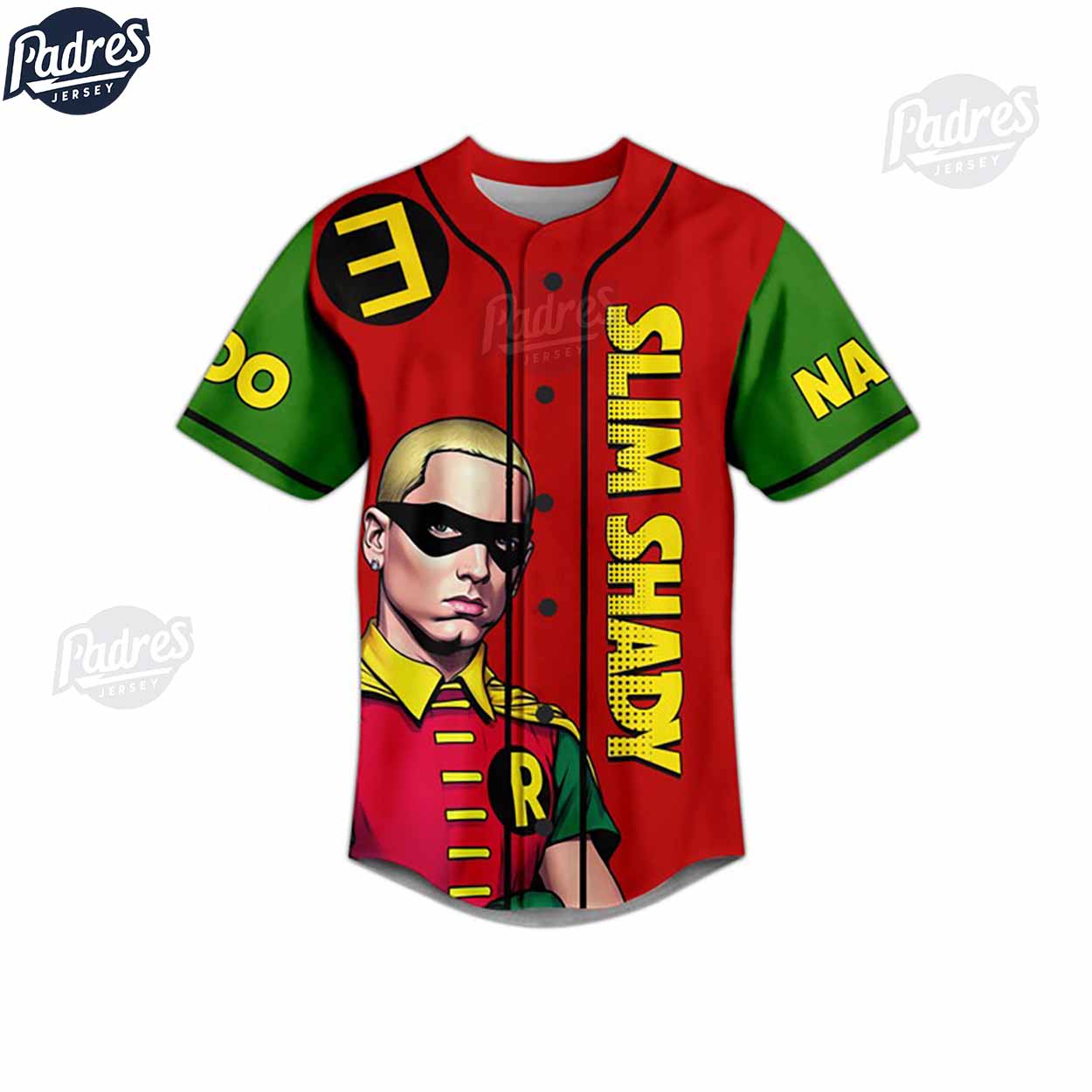 DC Robin Eminem Custom Baseball Jersey Style - Padres Jersey Oasis: Elevate Your Baseball Style Game