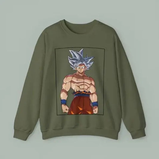 #Mastered Ultra Instinct Goku Crewneck Sweatshirt - #Divine Warrior #Design | Premium Fleece Pullover | Anime Unisex