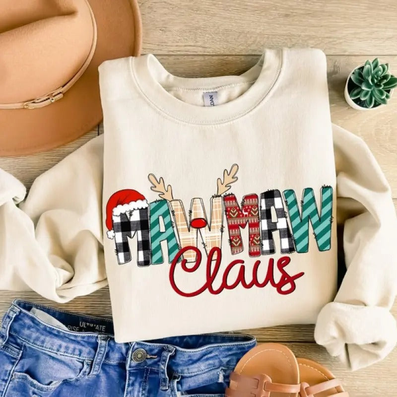 Mawmaw Claus Sweatshirt, Mom Christmas Shirt, Mawmaw Claus Shirt, Mawmaw Christmas Shirt, Mom Christmas Gift, Mawmaw Shirt, Christmas Shirts