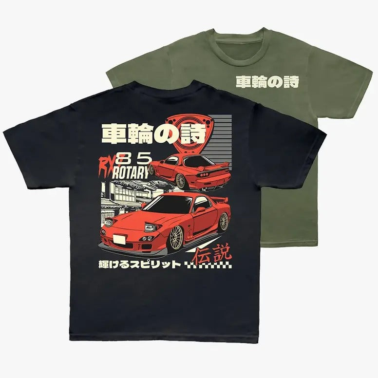 Mazda RX-7 FD3S Rotary Sports Car Japanese Drift Culture T-Shirt , FOR UNISEX ,GIFT FOR HIM AND HER Menswear Top Underwear Tshirt