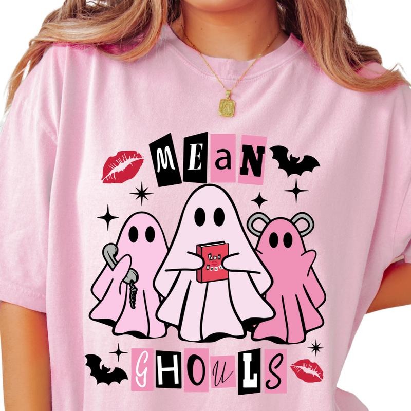 Mean Ghouls Halloween Shirt ~ Unisex Apparel Relaxed Fit Printed In The USA Clothing Womenswear Casual Comfort Cotton Top Athletic Boho Chic
