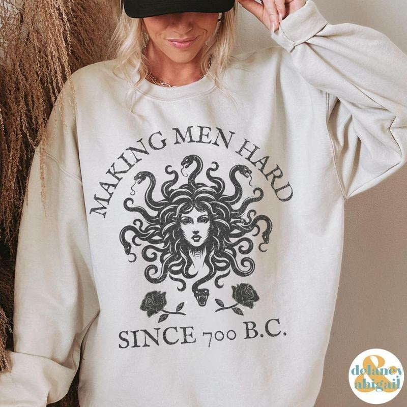 Medusa Crewneck Greek Mythology Sweater, Hoodie for Feminine Rage Women's Rights Anti-Trump Shirt Stone The Patriarchy Feministstyle{n002}2