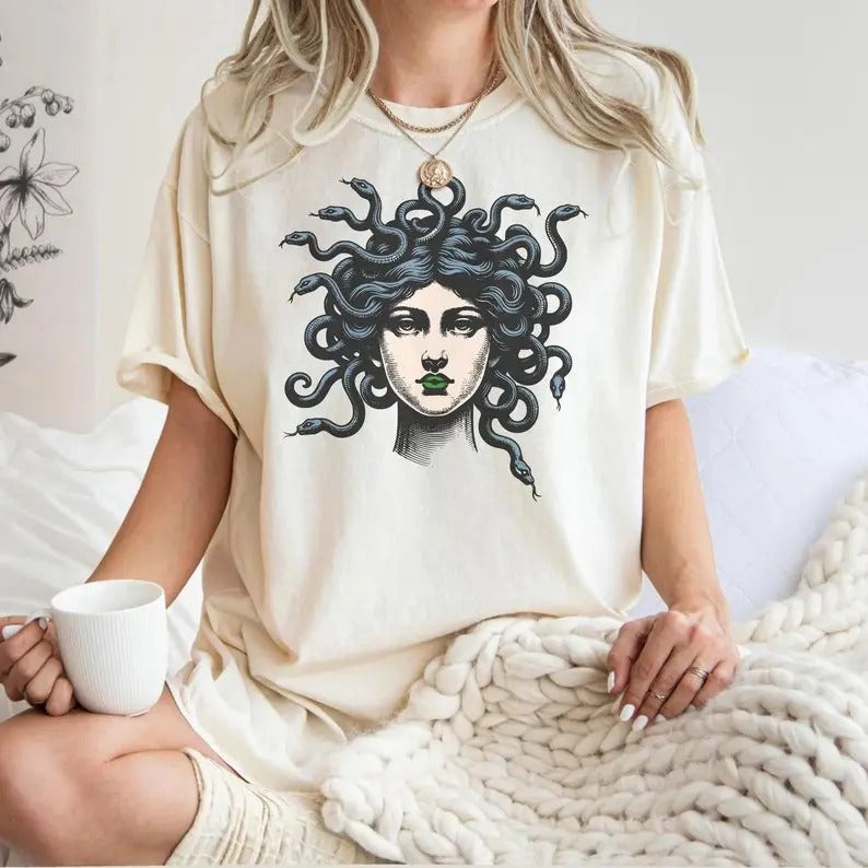 Medusa Shirt | Medusa Snake Tee | Greek Mythology Apparel | Medusa Goddess T-Shirt | Dark Academia Style