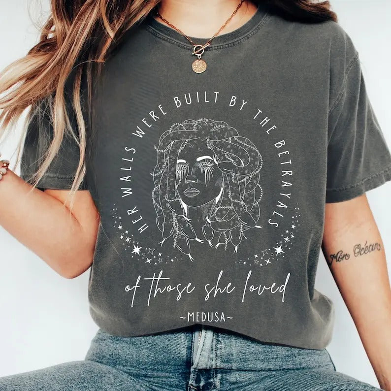 Medusa Shirt Greek Apparel Light Academia Snake Shirt Whimsigoth Shirt Medusa Costume Witchy Clothes Greek Mythology Greek Goddess