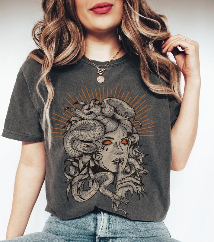 Medusa Shirt, Snake Shirt, Vintage, Greek Mythology, Feminist, Feminism, Mysical T Shirt, Goddess Tee, Hercules, Divine Feminine