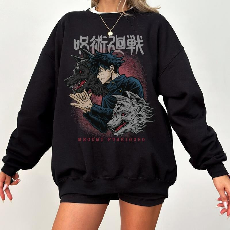 Megumi Fushiguro Cosplay Shirt Gift,JJK Poster,Nobara Kugisaki For Toji,JJK Earrings,Geto Suguru TShirt,Ryomen Sukuna Merch,Satoru Gojo Pin Top Womenswear