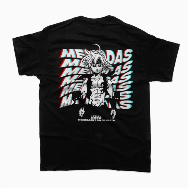 Meliodas Seven Deadly Sins T-Shirt Menswear Streetwear Top Sweatshirt, Hoodie, Comfort Colors