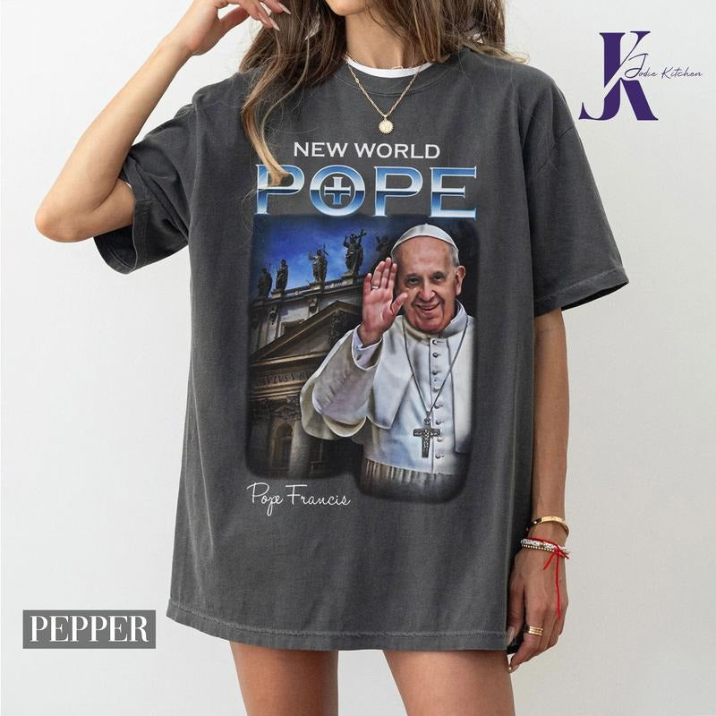 Memorial Pope Francis Papa Shirt, RIP Pope Francis Shirt, Pope Francis 1936-2025 Shirt, Pope Francis Vintage Tee, Pope Francis Homage Shirt