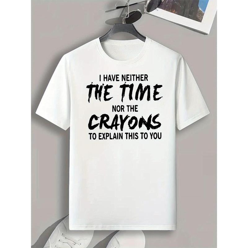 Men's Casual & Stylish T-shirt, Crew Neck T-shirt For Sports & Exercise made in USA