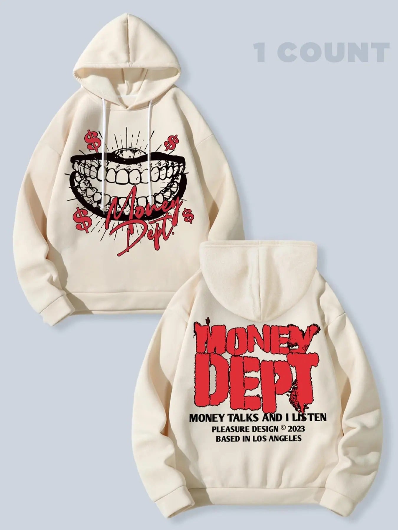 Men's Letter Print Thermal Lined Hoodie, Fashion Casual Regular Fit Drawstring Pocket Hooded Sweatshirt for Daily Holiday Outdoor Wear, Men Clothes for Fall & Winter