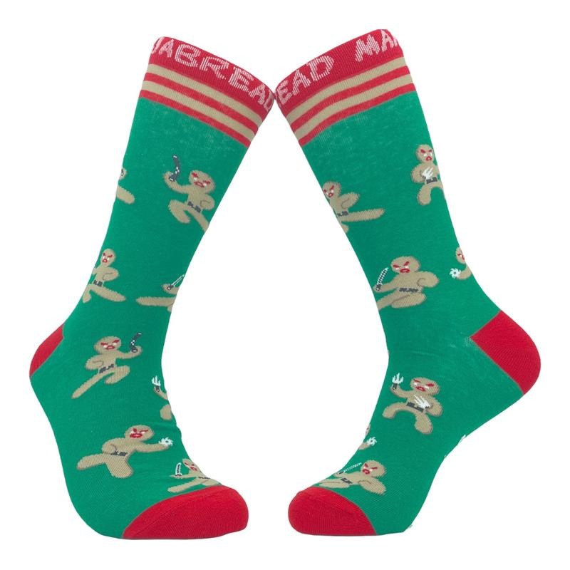 Men's Ninja Bread Man Socks Funny Gingerbread Christmas Ninja Novelty Footwear Funny Graphic Socks Comfortable Fitted...