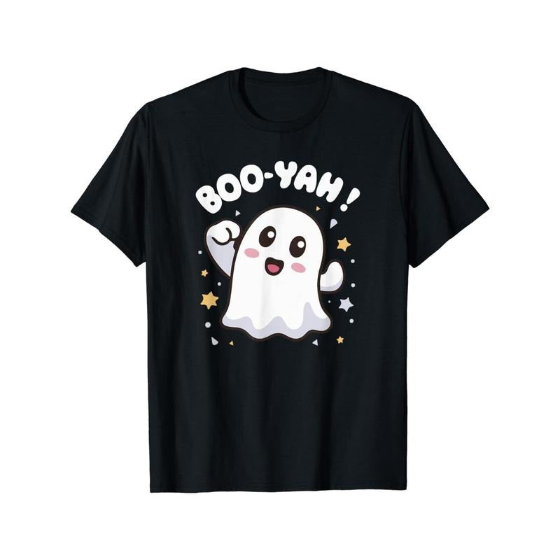 Men's T-shirts, men's personality, cute ghosts of excitement, men's outdoor casual tops, comfort and fashion coexist Made in USA