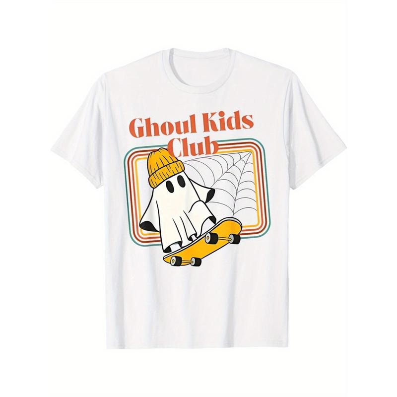 Men's skateboard T-shirt casual short-sleeved round neck game T-shirt Made in USA