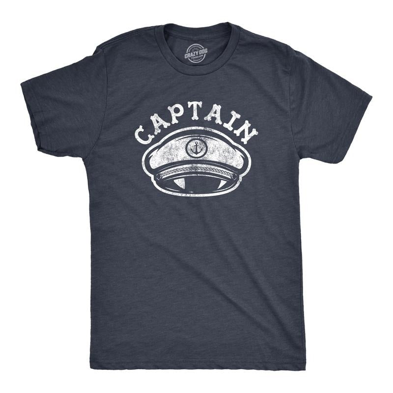 Mens Captain T Shirt Funny Boating Ocean First Mate Cruise Party Summer Vacation Tee Mens Funny T Shirts Cool Tees Soft Stylish Casual Menswear Funny Summer Short Sleeve Novelty Tees for Guys Navy