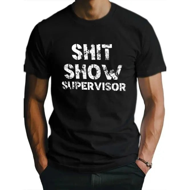 Mens Shit Show Graphic Tee - Moisture-Wicking, Comfort Fit for Active Lifestyle - Ideal for Casual Wear Made in USA