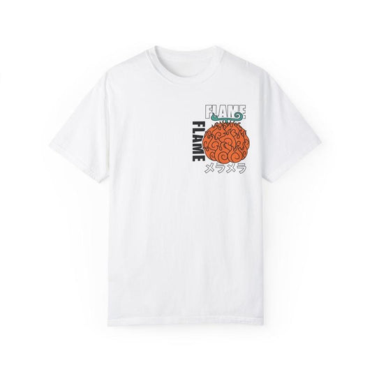 'Mera Mera' Devil Fruit One Piece Graphic Tee Anime Manga Inspired Mens Womens Unisex Clothing Cotton One Piece T-Shirt Menswear Polyester Top Classic girlblackhoodie