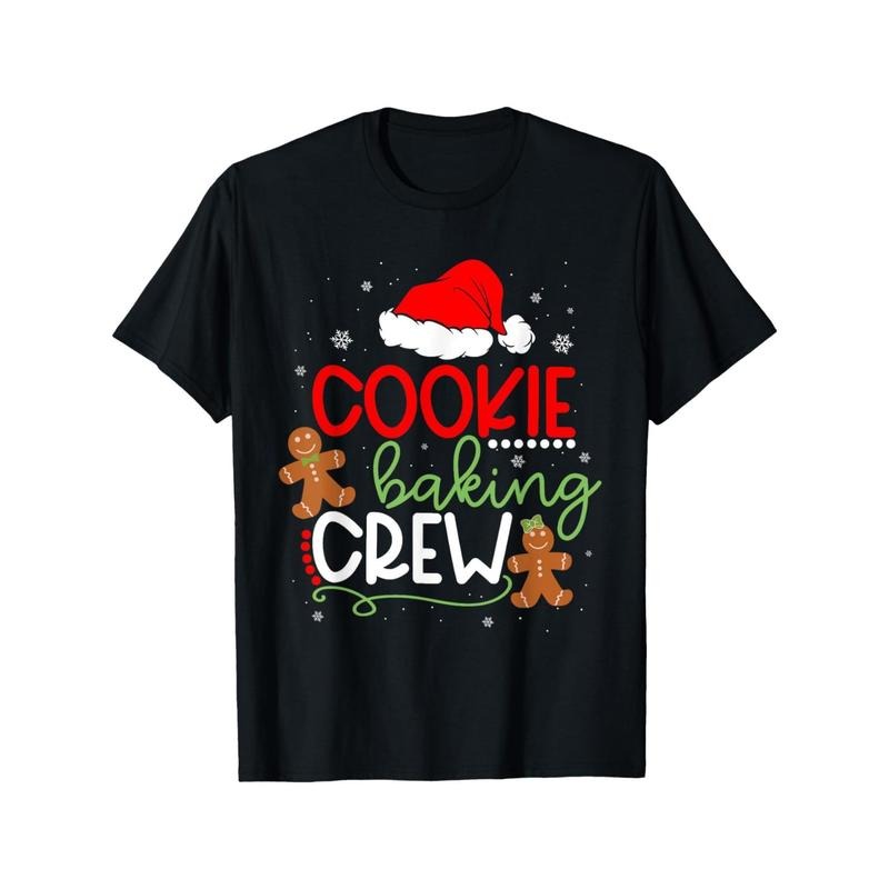 Merry Christmas Cookie Baking Crew Ginger Santa Pajamas Xmas men T-Shirt made in usa