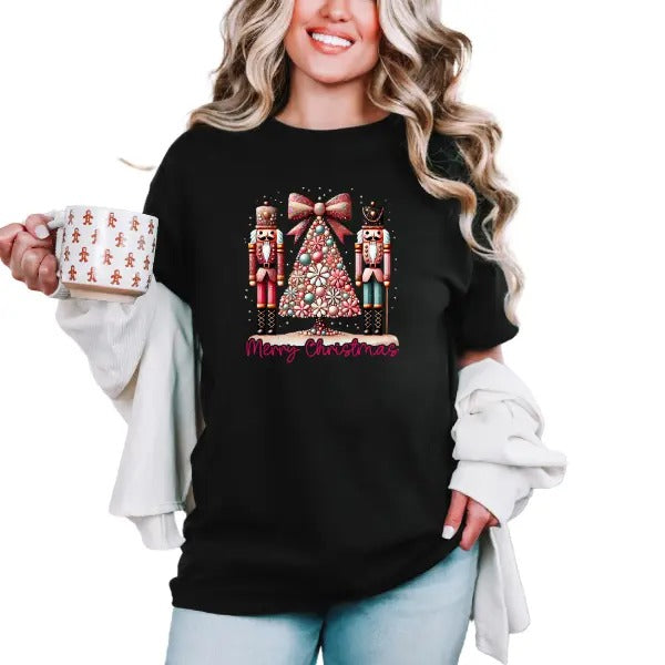 Merry Christmas Nutcracker Long Sleeve Crewneck, Hoodie, or Short Sleeve TShirt | Christmas Pullover Sweater | Traditional Holiday Fashion