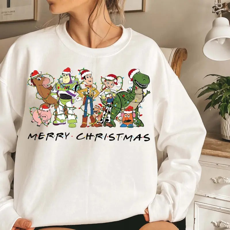 Merry Christmas Toy Story Sweatshirt, Christmas Cartoon Movies Tee Shirt, Toy Story Friends Xmas Shirt, Gift For Holiday