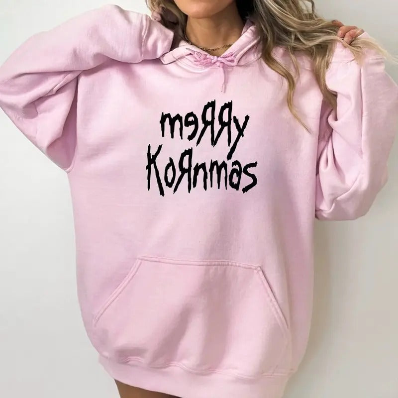 Merry KornMas Holiday Top, Rock Band Apparel, Nu Metal, Rock Fans Xmas Gift, Unisex Sweater Pullover Tee