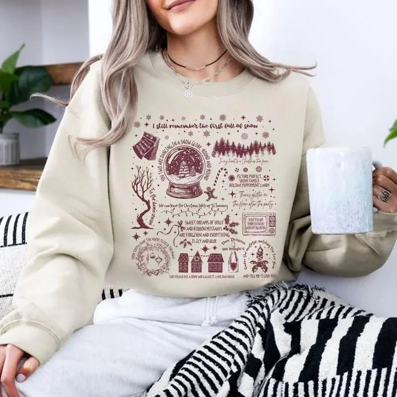 Merry Swlftmas Christmas Songs Sweatshirt Shirt Sweatshirt, Hoodie, T - Shirt | WearSparks.com