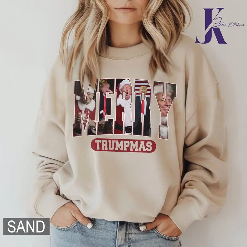 Merry Trumpmas Shirt Trump Merry Christmas Sweatshirt, Trump Christmas T-Shirt, Merry Xmas Trump Shirt Hoodie