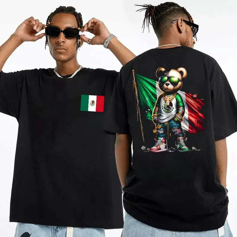 Mexican Teddy Bear T Shirt, Mexico, Mexicanos, Mexican, Mexico Shirt, Mexican Day Shirt, Unisex Short Sleeve Tee Man Tshirt Menswear