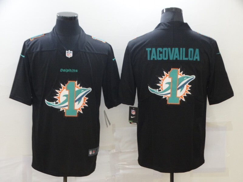 Miami Dolphins #1 Tua Tagovailoa Black Adult 060