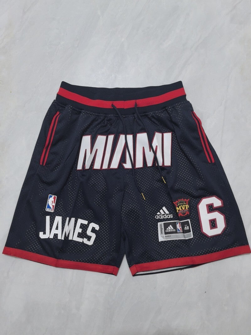 Miami Heat Heat Black Retro Shorts Style 2
