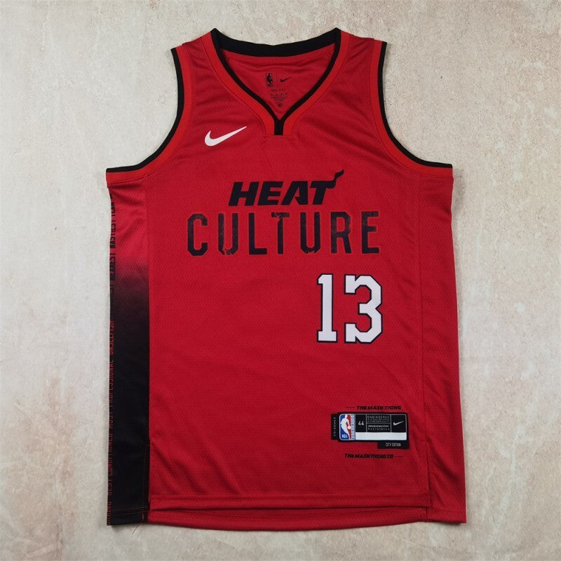 Miami Heat #13 Bam Adebayo Hot Press Heat Style 2