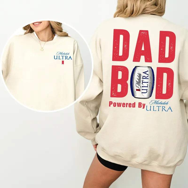Michelob Dad Bod Sweatshirt, Beer Drinking Unisex Tee, Funny Party Gift
