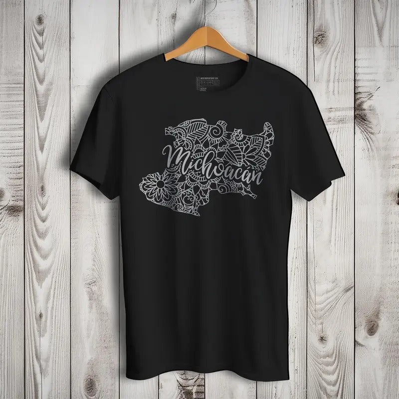 Michoacan Mexico Patriotic Mexican Short Sleeve T-Shirt- Playera Patriota De Mexico Casual Crewneck