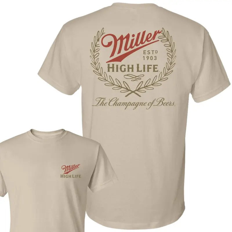 Miller High Life Champagne of Beers T-Shirt, Full Colors, Fashion For All, Unisex T-Shirt, For Men, For Women