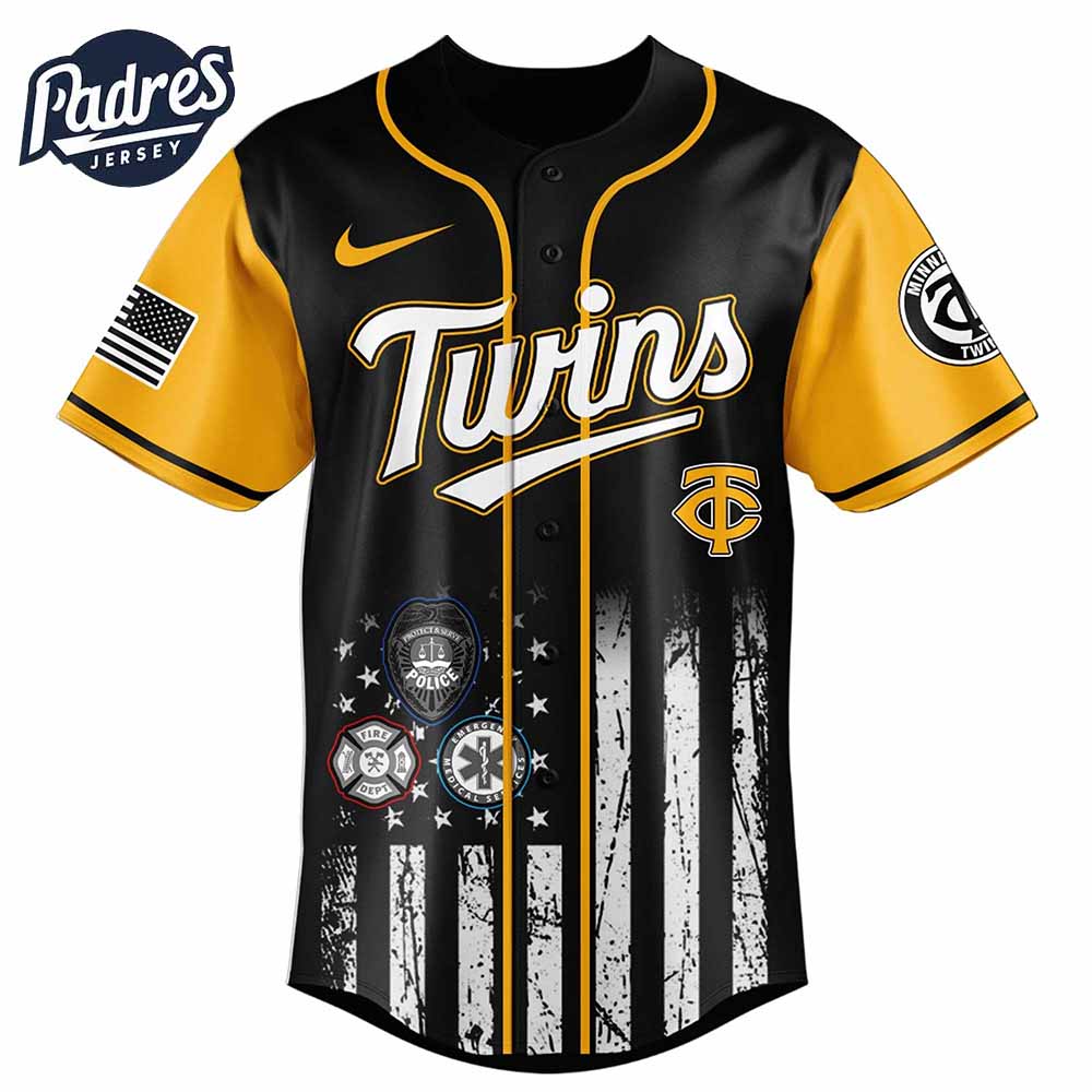 Minnesota Twins MLB x First Responders Baseball Jersey - Padres Jersey Oasis: Elevate Your Baseball Style Game... (Image 3)