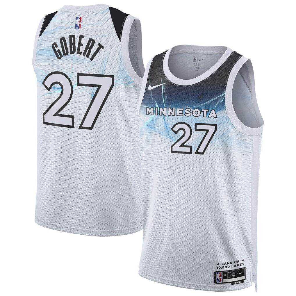 Minnesota Timberwolves #27 Rudy Gobert Unisex 202425 Swingman Player Jersey - City Edition - White
