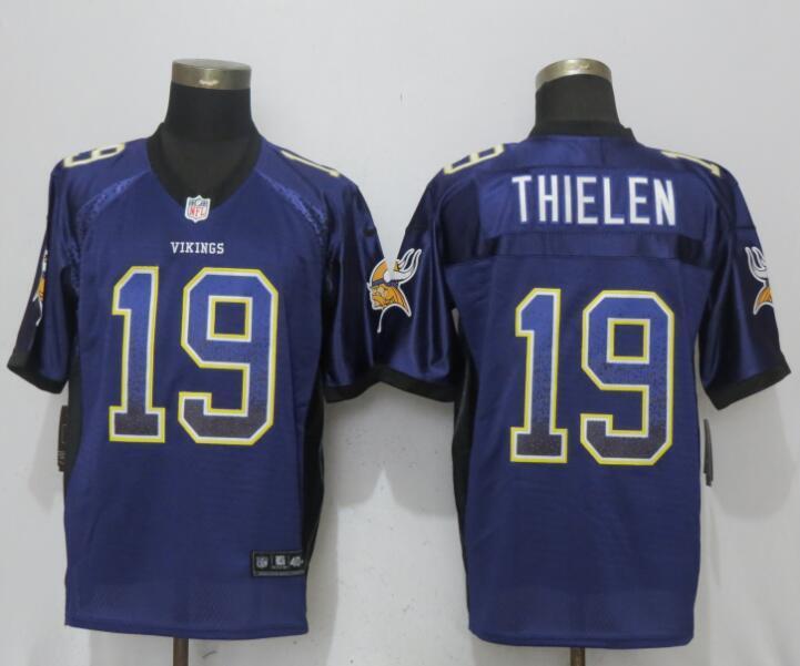 Minnesota Vikings #19 Adam Thielen Drift Fashion Purple Elite Jersey