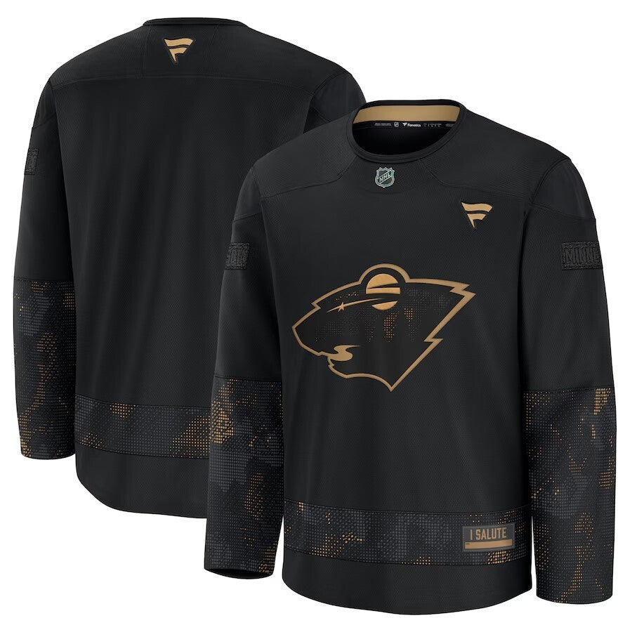 Minnesota Wild 2024 Military Appreciation Practice Jersey - Black