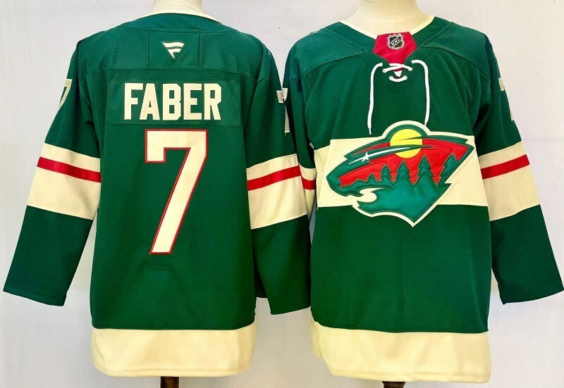 Minnesota Wild #7 Brock Faber Style 3