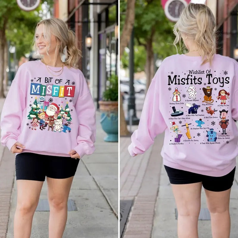 Misfit Toys Christmas Shirt, A Bit of A Misfit Shirt, Rudolphs the Red Nosed Reindeer Shirt, Christmas Shirt, Christmas Gifts, Retro Rudolph And Clarice Sweatshirt, Rudolph Red Nosed Reindeer Sweatshirt, Classic Rudolph and Clarice Sweatshirt