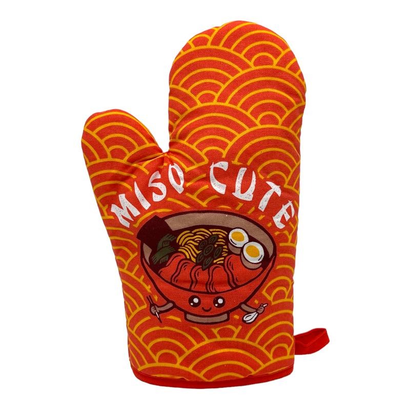 Miso Cute Oven Mitt Funny Cute Japanesse Soup Novelty Kitchen Pot Holder Funny Graphic Kitchenwear Funny Food Novelty...