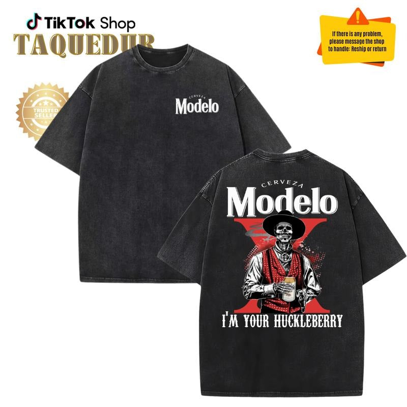 Modelo Tombstone Cowboy T-Shirt, I'm Your Huckleberry Modelo Val Kilmer Vintage 90s Western Shirt, Retro Modelo Cowboy Tee