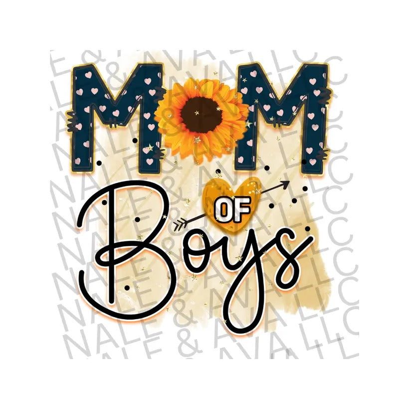 Mom Of Boys DTF Transfer T-Shirts, Hoodie, Sweatshirt | WearSparks.com