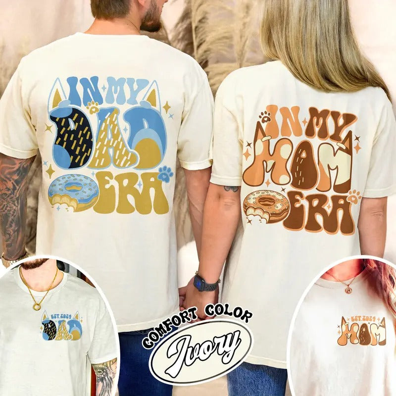 Mom and Dad Comfort Color Shirts 2024, Shirt for Mom and Dad, Mom Era Shirt, Cool Dad Era, Gift for Mom, Mothers Day Shirt, in My Dad Era Shirt