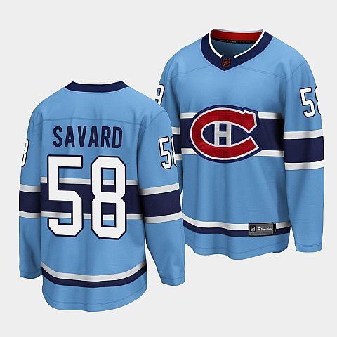 Montreal Canadiens #58 david-savard-blue-special-edition-2.0-breakaway-player-jersey Style 2