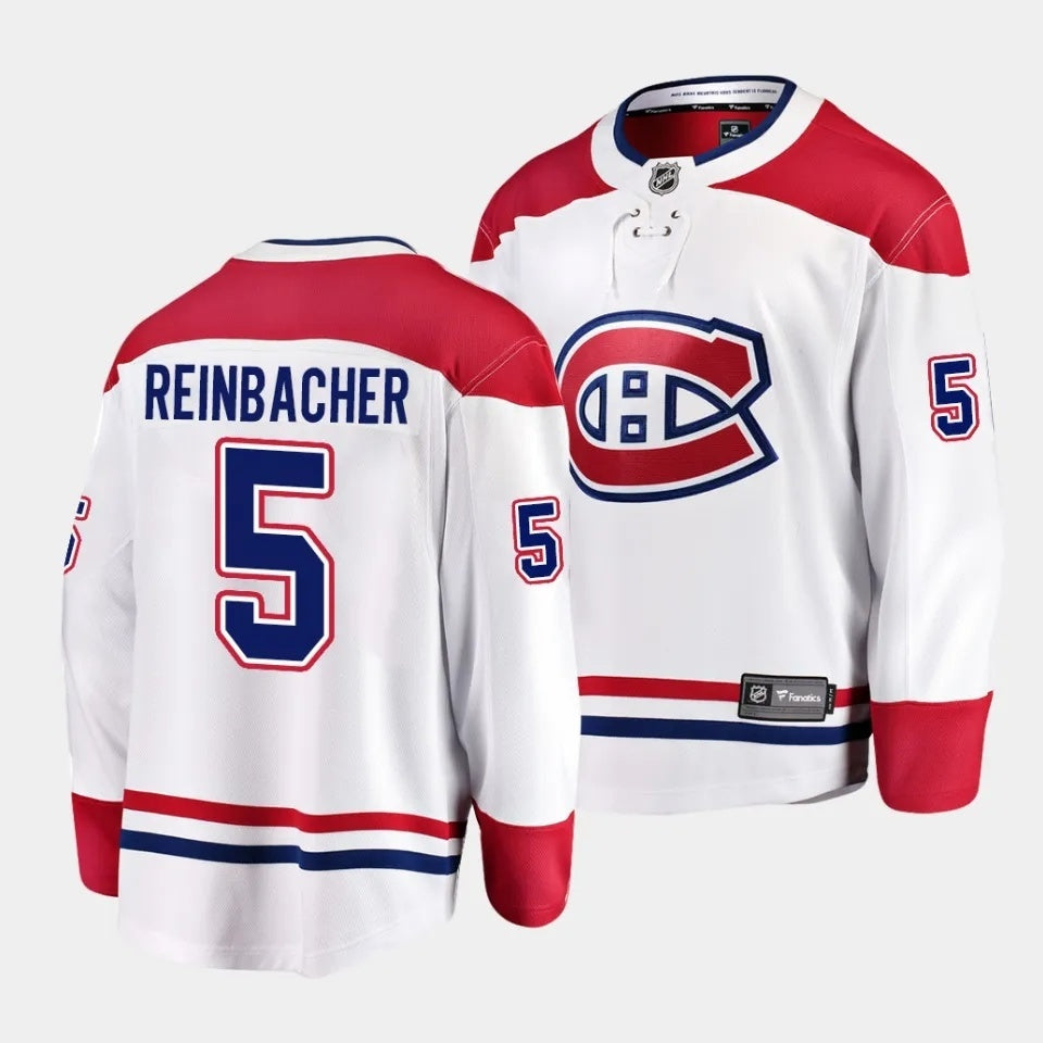 Montreal Canadiens #5 David Reinbacher Away White Jersey 2023 NHL Draft