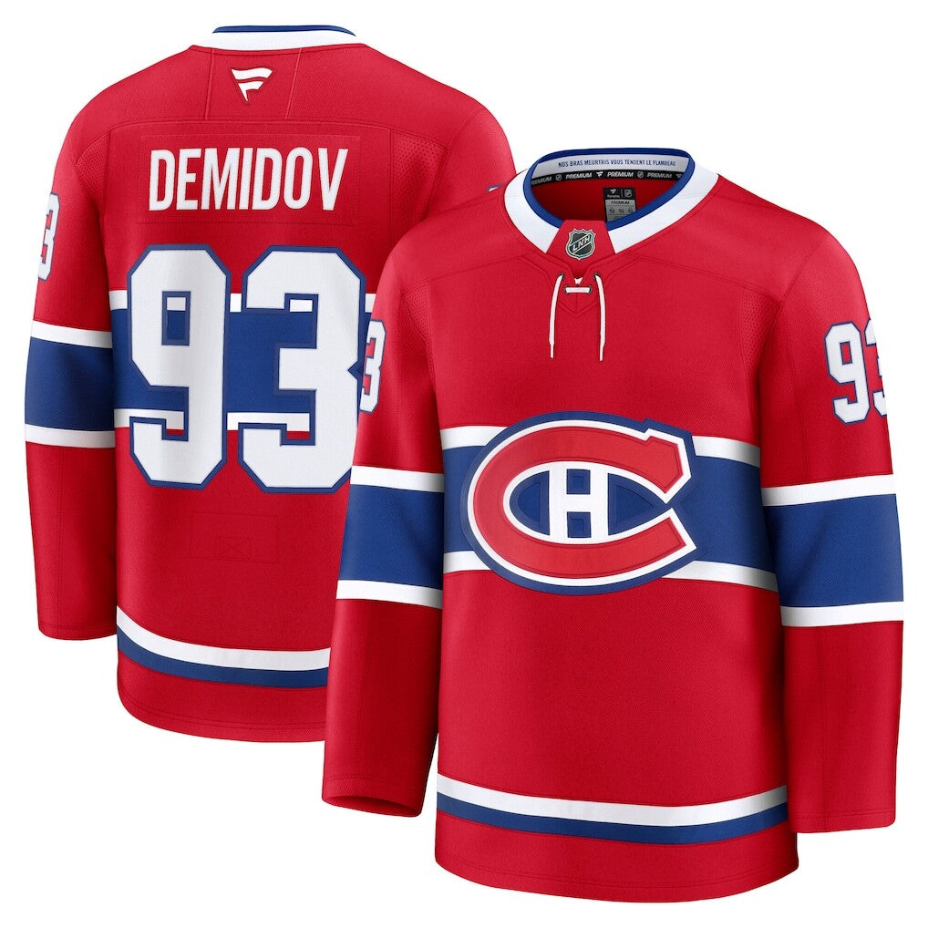 Montreal Canadiens #93 Ivan Demidov Home Premium Jersey - Red