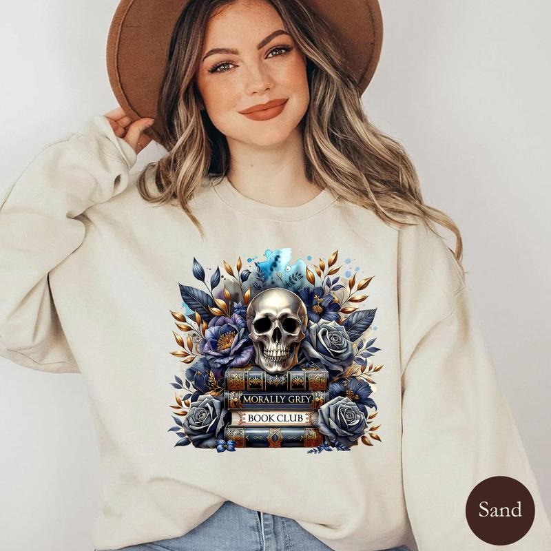 Morally Grey Sweatshirt, Dark Romance Hoodie, Bookish Merch, Reader Gifts, Reading, Smut, Romantic, Spicy Book Unisex Soft Comfort Crewneck Pullover Long Sleeves Graphic Fabric Sweater