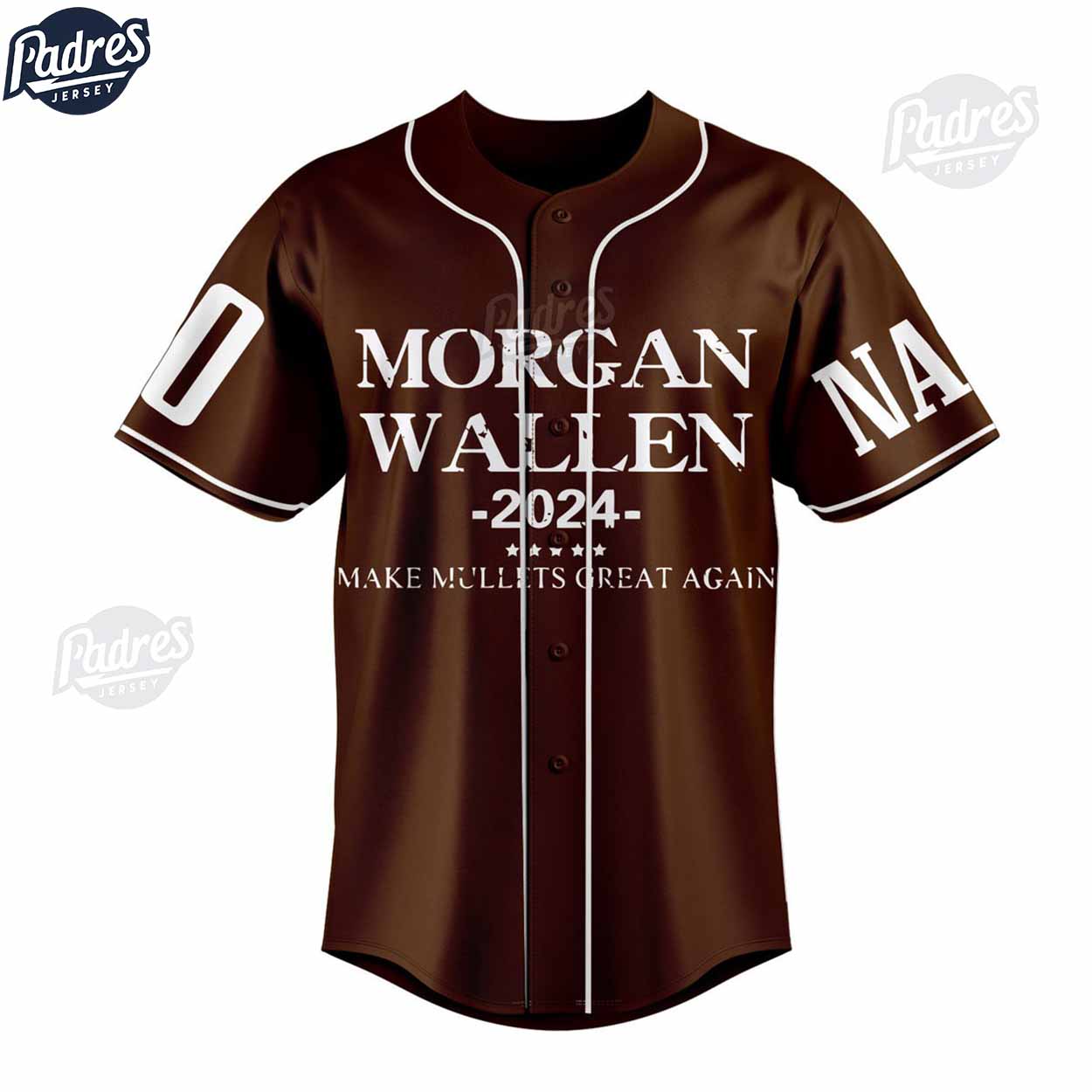 Morgan Wallen For President 2024 Custom Baseball Jersey Style - Padres Jersey Oasis: Elevate Your Baseball Style Game