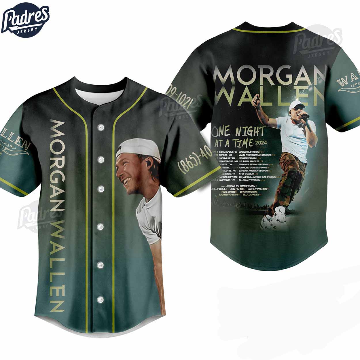 Morgan Wallen One Night At Time Tour 2024 Custom Baseball Jersey Gift - Padres Jersey Oasis: Elevate Your Baseball Style Game