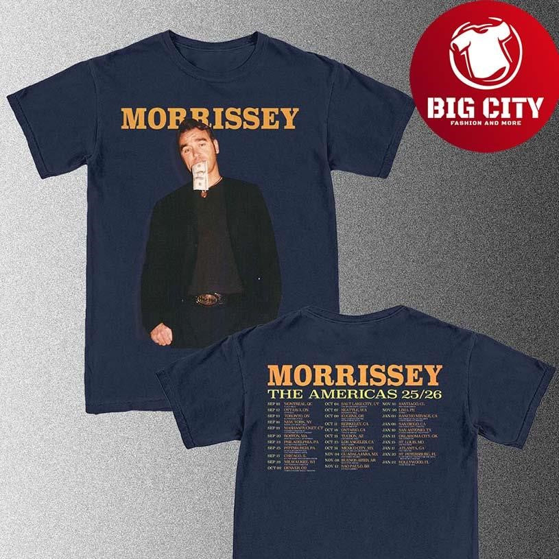 Morrissey The Americas 2025 2026 North America City Dates Two Sided Shirt